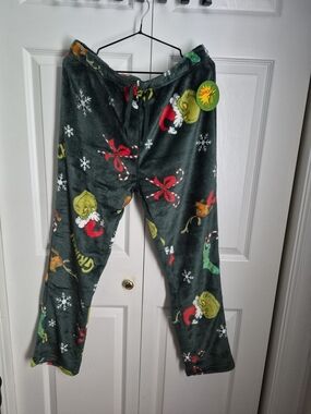 Green Grinch Holiday Fleece Pajama Pants